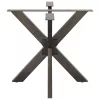 étkezőasztal pók alakú fekete acél láb 85x85x(72-73) cm