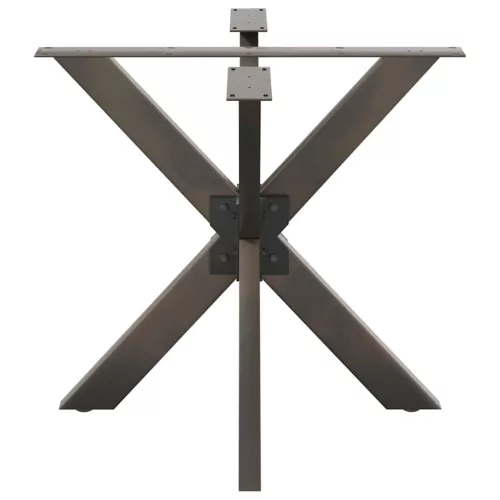  étkezőasztal pók alakú fekete acél láb 85x85x(72-73) cm