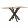  étkezőasztal pók alakú fekete acél láb 85x85x(72-73) cm