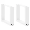  2 db U alakú fehér dohányzóasztal láb 30x(30-31) cm acél