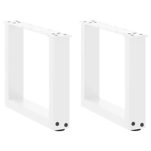  2 db U alakú fehér dohányzóasztal láb 30x(30-31) cm acél