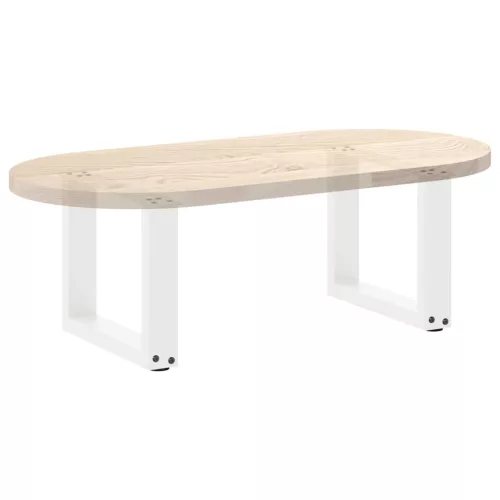  2 db U alakú fehér dohányzóasztal láb 30x(30-31) cm acél