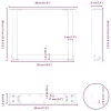  2 db U alakú fehér dohányzóasztal láb 30x(30-31) cm acél