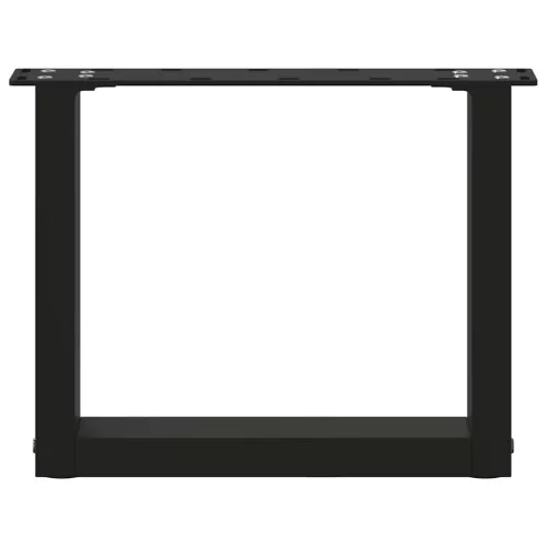  2 db U alakú dohányzóasztal láb fekete 40 x (30-31) cm acél dohányzóasztal láb