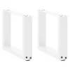  2 db U alakú dohányzóasztal láb fehér 40 x (30-31) cm acél