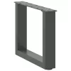 2 db antracitszürke U-alakú acél dohányzóasztal láb 40x(30-31) cm