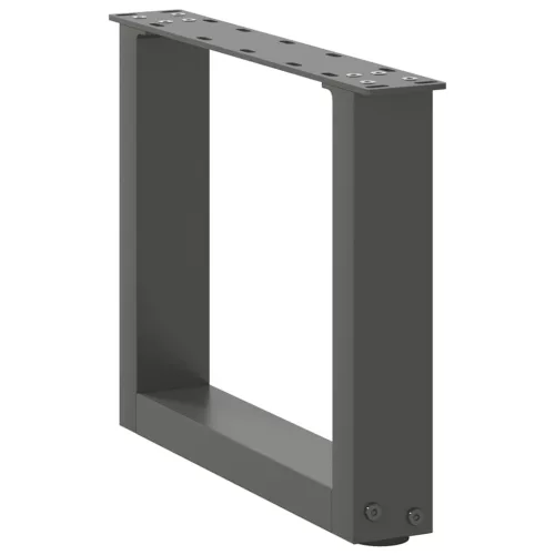  2 db antracitszürke U-alakú acél dohányzóasztal láb 40x(30-31) cm