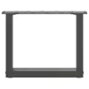  2 db antracitszürke U-alakú acél dohányzóasztal láb 40x(30-31) cm
