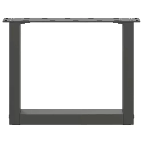  2 db antracitszürke U-alakú acél dohányzóasztal láb 40x(30-31) cm