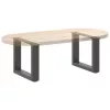  2 db antracitszürke U-alakú acél dohányzóasztal láb 40x(30-31) cm