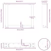  2 db antracitszürke U-alakú acél dohányzóasztal láb 40x(30-31) cm