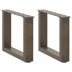    2 db U alakú natúr acél dohányzóasztal láb 40x(30-31) cm