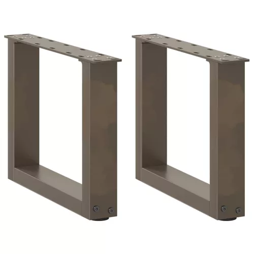  2 db U alakú natúr acél dohányzóasztal láb 40x(30-31) cm