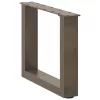  2 db U alakú natúr acél dohányzóasztal láb 40x(30-31) cm
