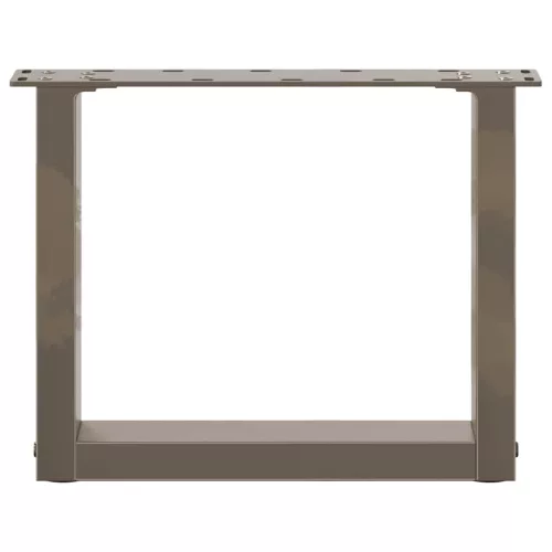  2 db U alakú natúr acél dohányzóasztal láb 40x(30-31) cm