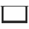  2 db fekete, U alakú acél dohányzóasztal láb 50 x (30-31) cm