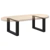  2 db fekete, U alakú acél dohányzóasztal láb 50 x (30-31) cm