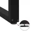  2 db fekete, U alakú acél dohányzóasztal láb 50 x (30-31) cm