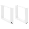  2 db U alakú fehér dohányzóasztal láb 50 x (30-31) cm acél