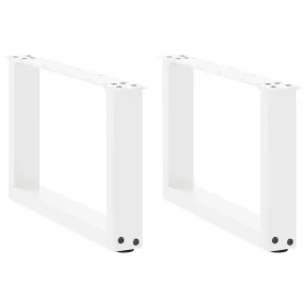    2 db U alakú fehér dohányzóasztal láb 50 x (30-31) cm acél