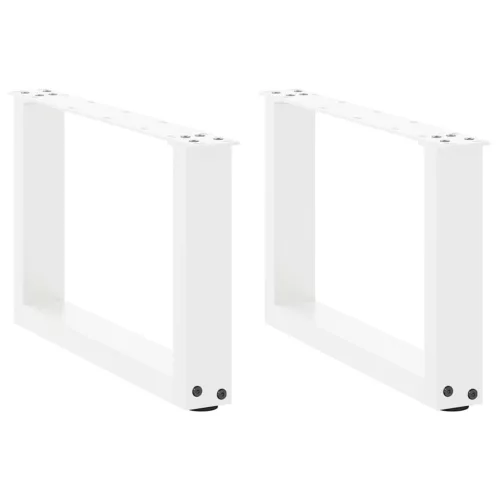  2 db U alakú fehér dohányzóasztal láb 50 x (30-31) cm acél