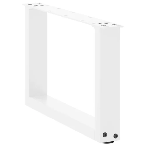 2 db U alakú fehér dohányzóasztal láb 50 x (30-31) cm acél