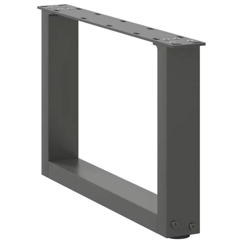  2 db antracitszürke U-alakú acél dohányzóasztal láb 50x(30-31) cm