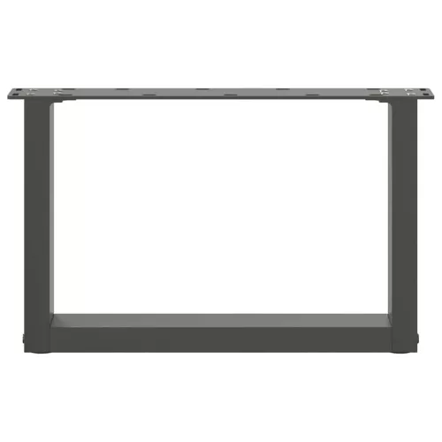  2 db antracitszürke U-alakú acél dohányzóasztal láb 50x(30-31) cm