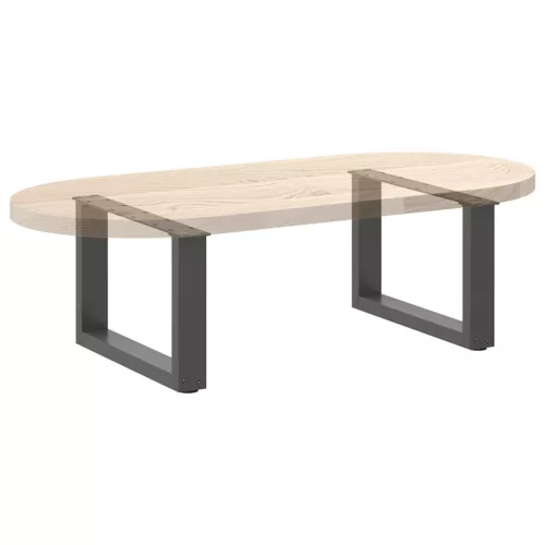  2 db antracitszürke U-alakú acél dohányzóasztal láb 50x(30-31) cm