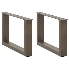    2 db U alakú natúr acél dohányzóasztal láb 50x(30-31) cm