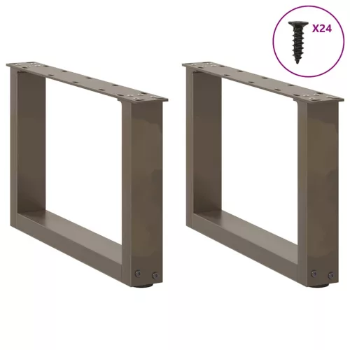  2 db U alakú natúr acél dohányzóasztal láb 50x(30-31) cm