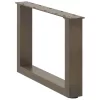  2 db U alakú natúr acél dohányzóasztal láb 50x(30-31) cm