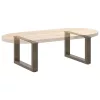  2 db U alakú natúr acél dohányzóasztal láb 50x(30-31) cm