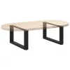  2 db U alakú dohányzóasztal láb fekete 60 x (30-31) cm acél dohányzóasztal láb