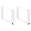  2 db U alakú dohányzóasztal láb fehér 60 x (30-31) cm acél