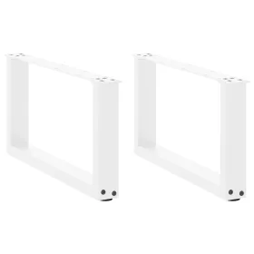    2 db U alakú dohányzóasztal láb fehér 60 x (30-31) cm acél