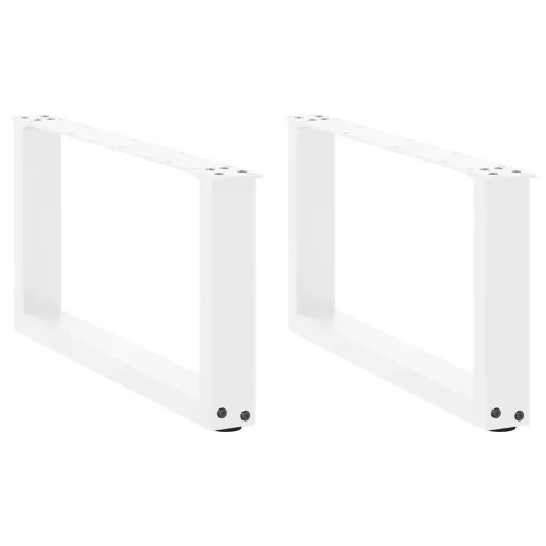  2 db U alakú dohányzóasztal láb fehér 60 x (30-31) cm acél