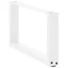  2 db U alakú dohányzóasztal láb fehér 60 x (30-31) cm acél