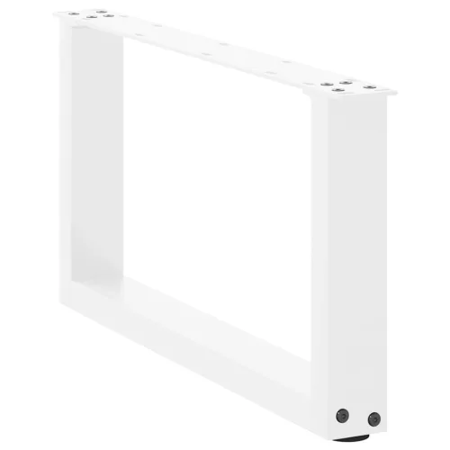  2 db U alakú dohányzóasztal láb fehér 60 x (30-31) cm acél