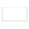  2 db U alakú dohányzóasztal láb fehér 60 x (30-31) cm acél
