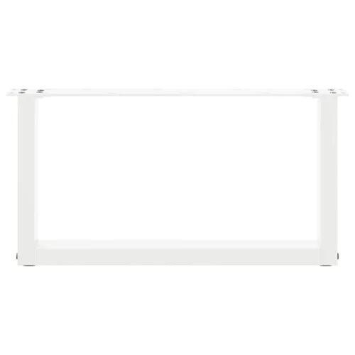  2 db U alakú dohányzóasztal láb fehér 60 x (30-31) cm acél