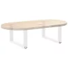  2 db U alakú dohányzóasztal láb fehér 60 x (30-31) cm acél