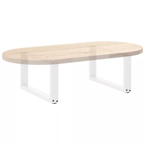  2 db U alakú dohányzóasztal láb fehér 60 x (30-31) cm acél