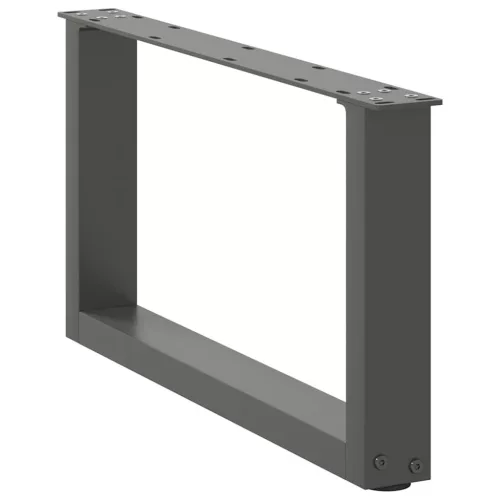  2 db antracitszürke, U alakú acél dohányzóasztal láb 60 x (30-31) cm