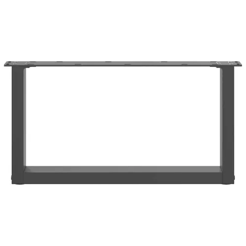  2 db antracitszürke, U alakú acél dohányzóasztal láb 60 x (30-31) cm