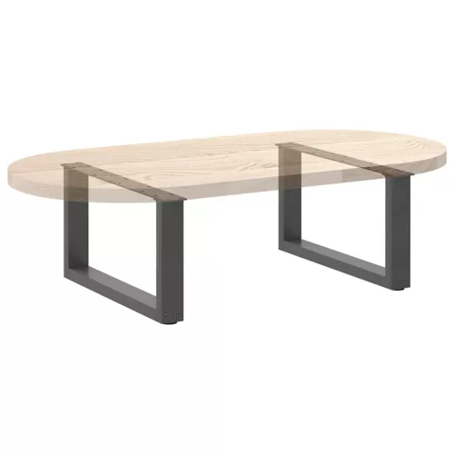  2 db antracitszürke, U alakú acél dohányzóasztal láb 60 x (30-31) cm