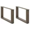  2 db U alakú dohányzóasztal láb natúr acélból 60x(30-31) cm