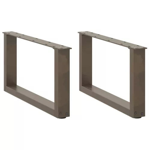  2 db U alakú dohányzóasztal láb natúr acélból 60x(30-31) cm