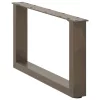  2 db U alakú dohányzóasztal láb natúr acélból 60x(30-31) cm
