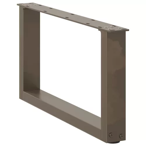  2 db U alakú dohányzóasztal láb natúr acélból 60x(30-31) cm